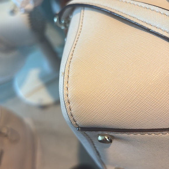 Kate Spade  Pink Satchel Crossbody bag  Saffiano leather  light pink Silvertone - Picture 14 of 17